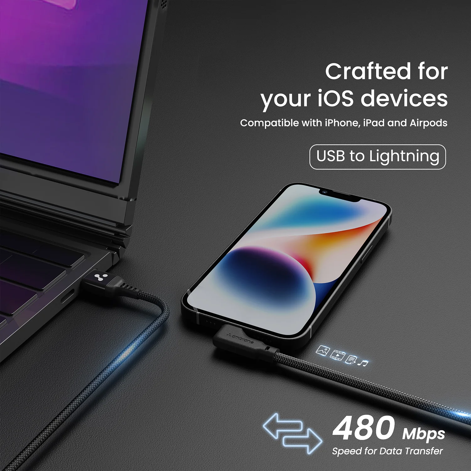 ABLLS-10 L-Shape Lightning Cable - Image 3