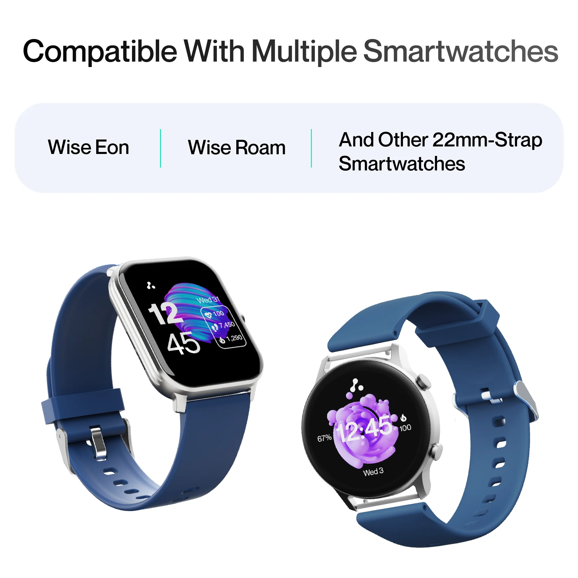 Ambrane 22mm Silicone Strap (Square) - Image 13