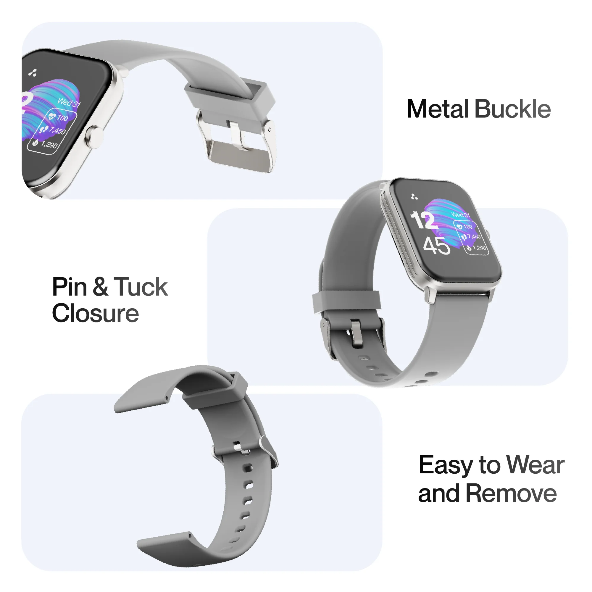 Ambrane 22mm Silicone Strap (Square) - Image 18