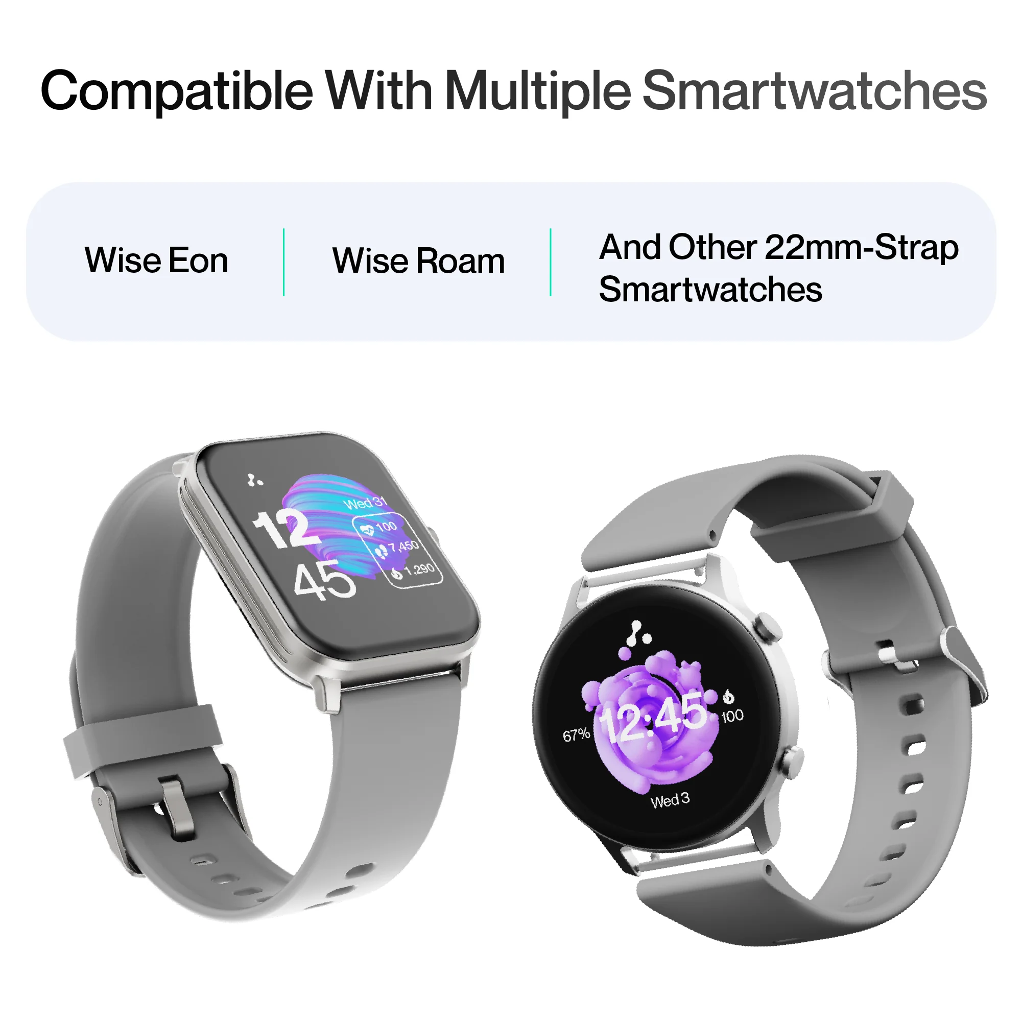 Ambrane 22mm Silicone Strap (Square) - Image 19